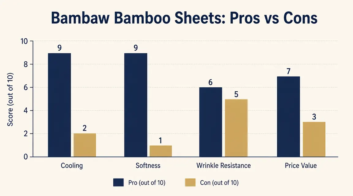 Side-by-side comparison chart showing bamboo viscose versus 100% bamboo fiber differences in feel, breathability, and marketing claims